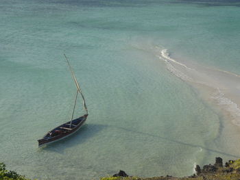 View of boats in sea