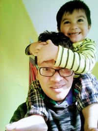 Portrait of happy boy smiling