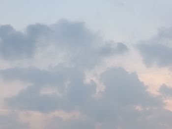 Low angle view of clouds in sky