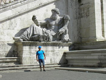 Low angle view of a statue