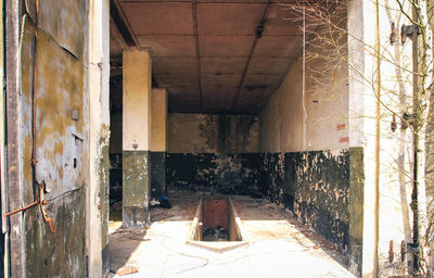 Interior of abandoned building