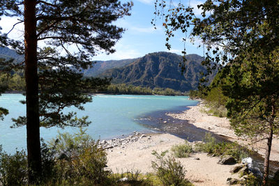 Scenic view of lake