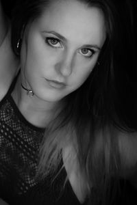 Close-up portrait of a beautiful young woman