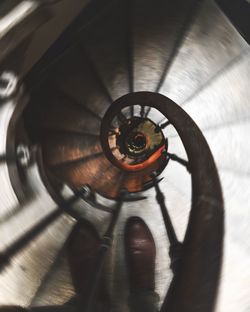 Close-up of spiral staircase