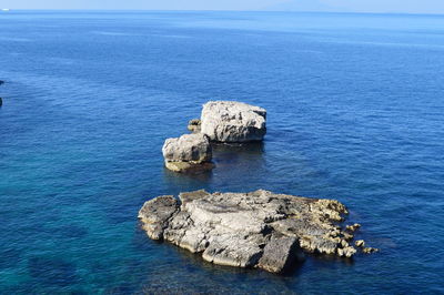 High angle view of sea