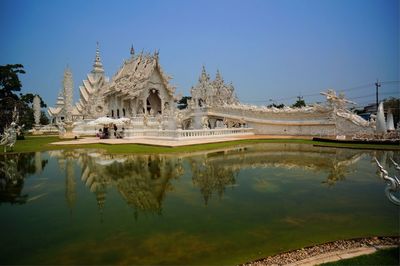 Reflection of temple in water