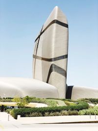 Low angle view of historical building against clear sky