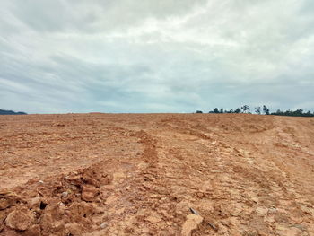 Scenic view of desert against sky