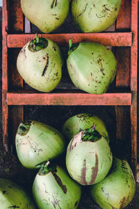 Directly above shot of apples for sale