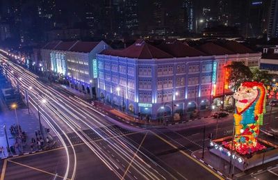 Light trails at night