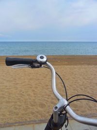 Close-up of metal railing