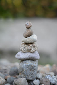 Stack of stones on rock