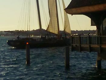 View of sea at sunset