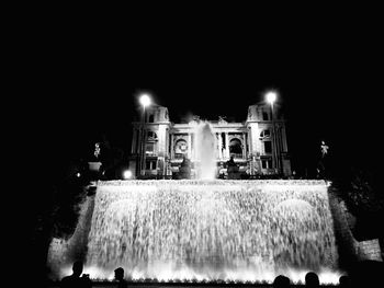 Illuminated built structure at night