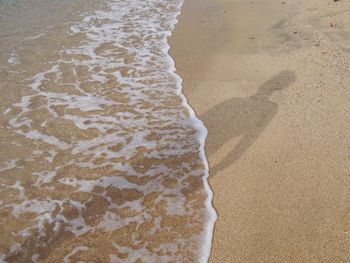 Close-up of sand on beach