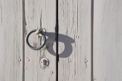 Close-up of closed door