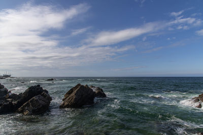 Scenic view of sea against sky
