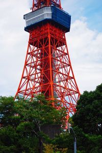 Low angle view of tower against sky