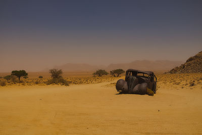 Scenic view of desert against sky