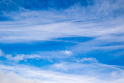 Low angle view of clouds in sky