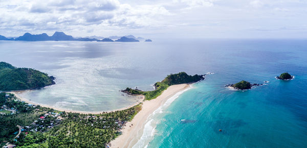 Panoramic view of sea against sky