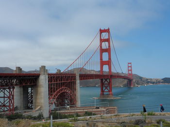 Golden gate bridge over river