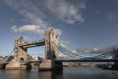 View of bridge over river against sky