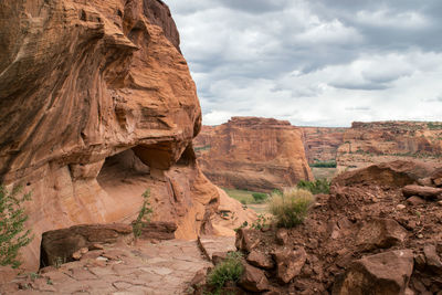 Rock formations against sky