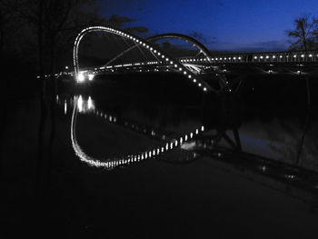 View of illuminated lights at night