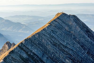 Scenic view of mountain range against sky