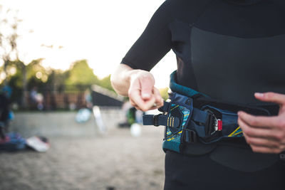 Man photographing with camera