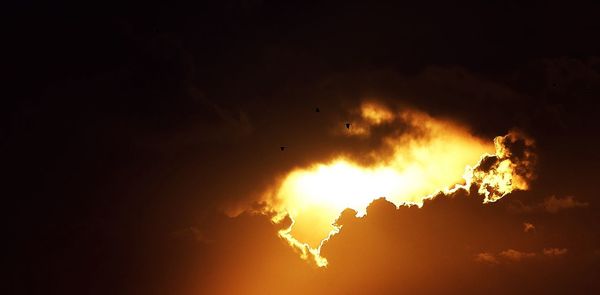 View of sky at night