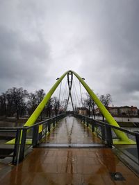 View of bridge against cloudy sky