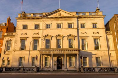 Low angle view of building against sky