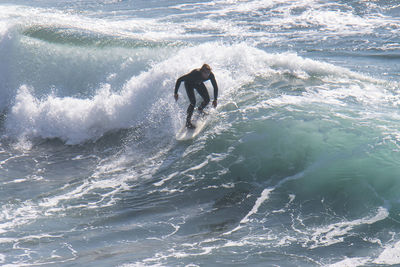 People enjoying in sea