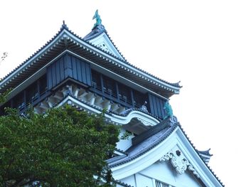 Low angle view of building against clear sky