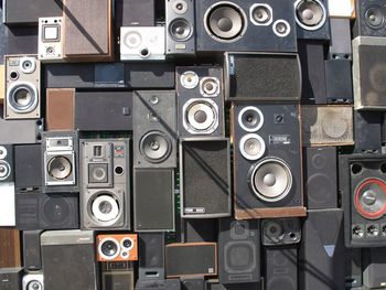 Full frame shot of speakers