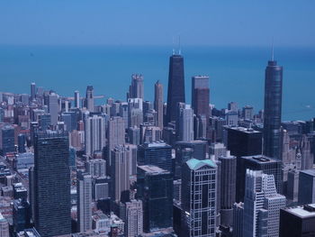 Aerial view of buildings in city