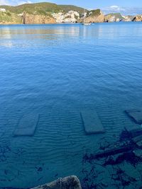 High angle view of sea shore