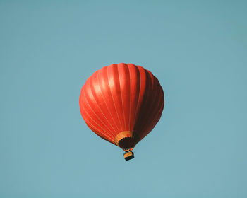 Low angle view of hot air balloon against sky