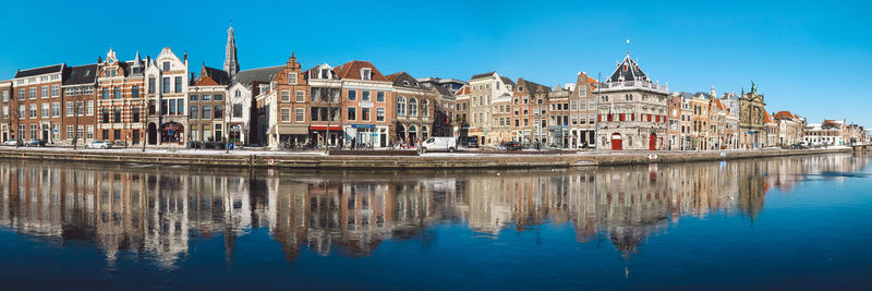 Reflection of buildings in water