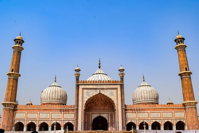 Architectural detail of jama masjid mosque, old delhi, india, the spectacular architecture of masjid