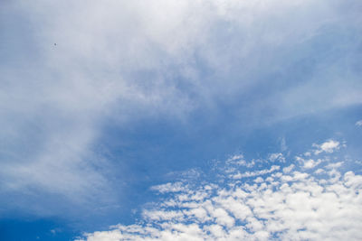 Low angle view of clouds in sky