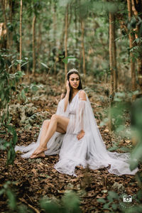 Woman in a forest