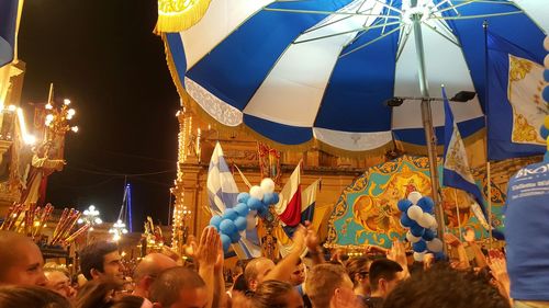 Crowd at night