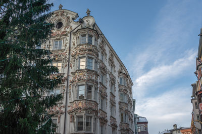 Low angle view of building against sky