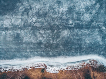 Aerial view of frozen sea