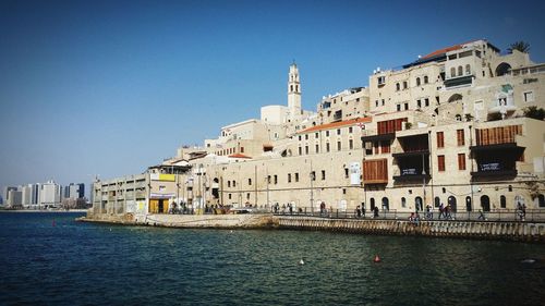 View of coastal town