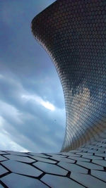 Low angle view of modern building against sky