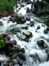 Scenic view of waterfall